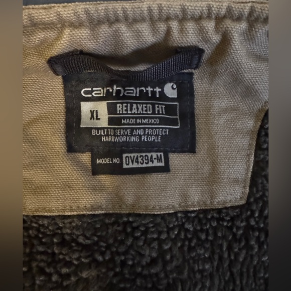 Carhartt Vest Relaxed Fit Washed Duck Sherpa-Lined Vest
"Driftwood" Men's XL - Picture 4 of 7